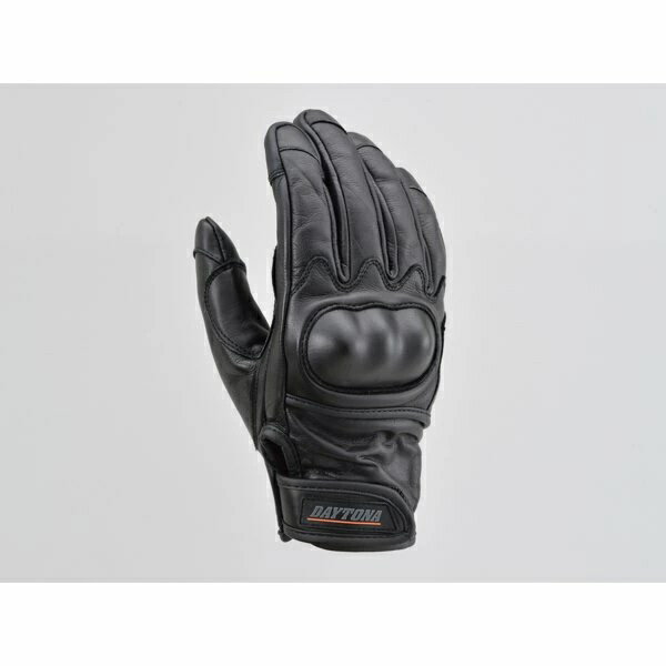 DAYTONA デイトナ バイク用 グローブ Sサイズ ブラック オールシーズン タッチパネル対応 牛革 カウレザーグローブ プロテクター内蔵 HBG-110 17751のサムネイル
