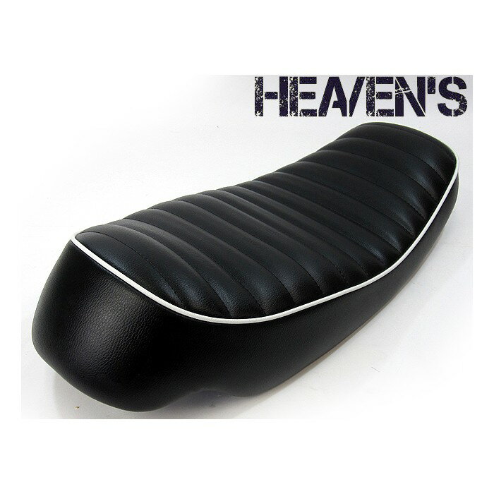 【抽選で最大100％Pバック】HEAVENS ヘブンズ YAMAHA ヤマハ SR400/500 キャニオンシート ブラック パイピングホワイト/タックロール NewSR-BK-PWH-C