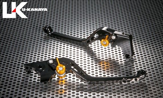 U-KANAYA ユーカナヤ スタンダードタイプ ロングアルミビレットレバー左右セット KAWASAKI Z H2 SE KA078-137-0104-07 レバーカラー：ブルー アジャスターカラー：グリーン