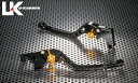 【抽選で最大100%Pバック】U-KANAYA ユーカナヤ GPタイプ ロングアルミビレットレバー左右セット YAMAHA ドラッグスター250 : ビラーゴ250 ※アップハンドルモデル専用品 YA019-117-0511-14 レバーカラー:マットブラック アジャスターカラー:マットブルー(2)