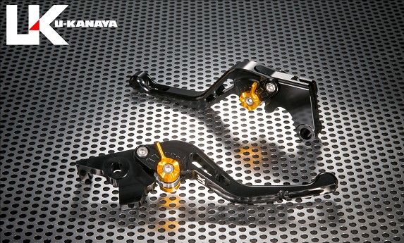 U-KANAYA ユーカナヤ GPタイプ ショートアルミビレットレバーセット 左右セット 車種：HONDA CBR400R NC56 2022年- : 400X NC56 2022年- レバーカラー：ブルー アジャスターカラー：ブルー HO082-010-0604-04