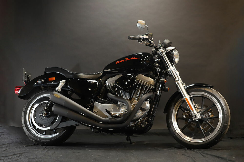 【抽選で最大100％ポイントバック】GOODS グッズ バイク マフラー XL-FTツインハンマーフルEX　ブラック Harley-Davidson　ハーレーダビッドソン スポーツスター(07-13年) GW-4049