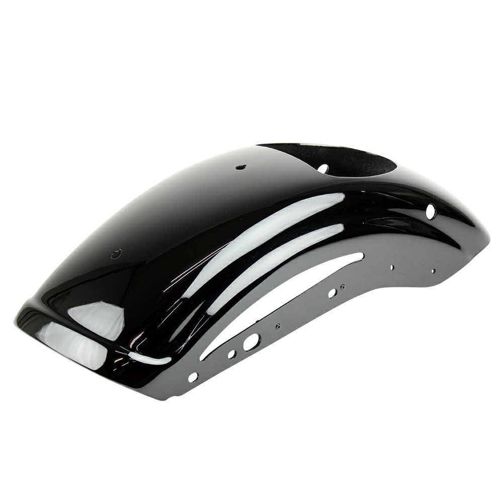 【抽選で最大100％ポイントバック】GOODS グッズ ショートリブフェンダー Harley-Davidson　ハーレーダビッドソン XL (07-09年) サイドホール ブラック塗装仕上- GLEAMING WORKS GW-6013-BK