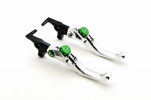 【抽選で最大100％Pバック】RIDEA リデア RIDEA レバー左右セット LV4-FR-DL017DR091-SR(シルバー)/GN (グリーン) Kawasaki ZX-10R 2016-2019 RI0000317-GN