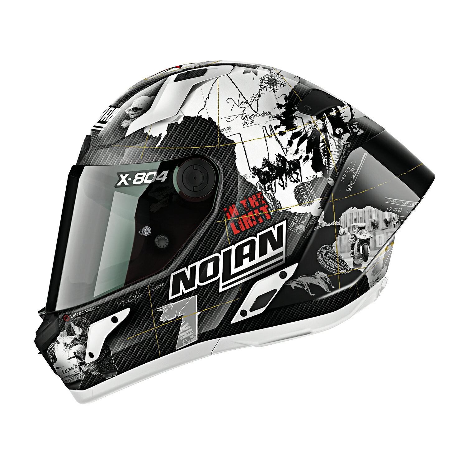 NOLAN ノーラン デイトナ バイク用 ヘルメット フルフェイス Xシリーズ X-804RS ウルトラカーボン CHECA(チェカ ホワイト/24) XLサイズ(61-62cm) 44274
