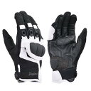 【対象ショップ限定!抽選で最大100%ポイントバック】Daytona デイトナバイク用 グローブ 春夏 手のひら本革(ヤギ革) ハードプロテクター スマホ対応 コンフォートエアフロー メッシュグローブ DG-008 ブラック/ホワイト Lサイズ 45915(2)