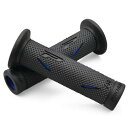 DAYTONA デイトナ PROGRIP(プログリップ) バイク用 グリップ ハンドル径φ22.2用 122mm ハードゲル エンド貫通 718-RAタイプ ブラック/ブルー 16857