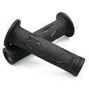 DAYTONA デイトナ PROGRIP(プログリップ) バイク用 グリップ ハンドル径φ22.2用 122mm ハードゲル エンド貫通 718-RAタイプ ブラック/グレー 16860
