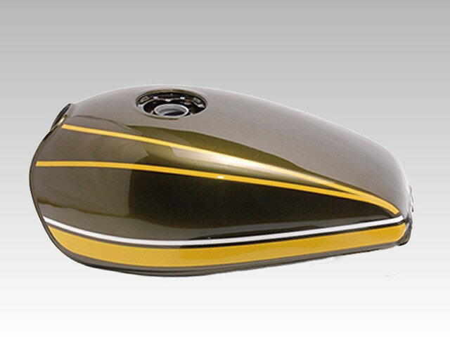 ゼファー400 Z2タイプスチールタンクセット(エアプレーンキャップ仕様)黄タイガー ドレミコレクション 17039