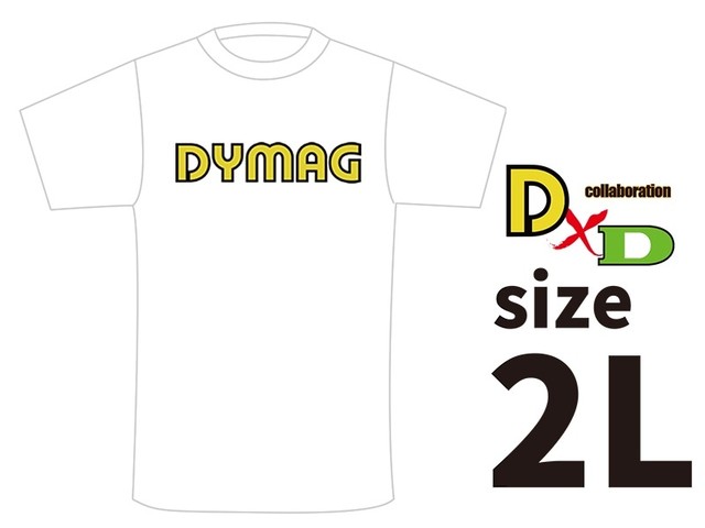 DYMAG コットンTシャツ（白）2L size ドレミコレクション 98633