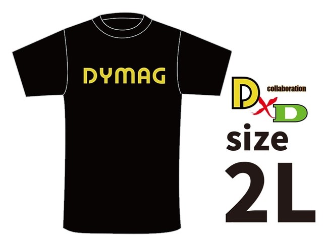 DYMAG コットンTシャツ（黒）2L size ドレミコレクション 98639