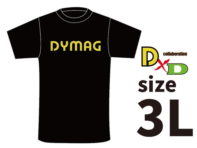 DYMAG コットンTシャツ（黒）3L size ドレミコレクション 98640