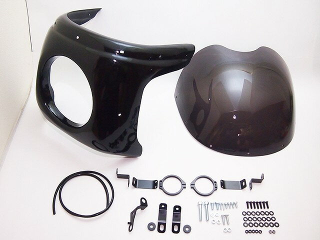 Z900RS ストーンカウル塗装済み(2018-19メタリックスパーブラック)ステー付き ドレミコレクション 35053