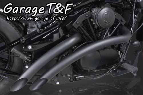 在庫有り Garage T&F ティーアンドエフ Kawasaki カワサキ バルカン400 ベントマフラー(ブラック)タイプ1 VUL400VTML01BK