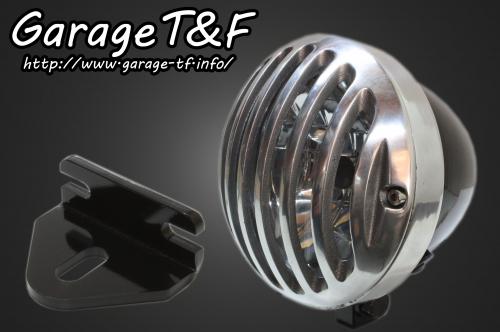 【抽選で最大100％Pバック】Garage T&F ガレージ ティーアンドエフ Kawasaki カワサキ W650 4.5インチバードゲージヘッドライト(ブラック/ポリッシュ)&ライトステー(タイプE)KIT W650HL25