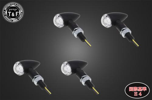 Garage T&F ガレージ ティーアンドエフ 超小型砲弾ウィンカー(LED)ブラック クリアーレンズ仕様KIT ステーB SL151BKCB