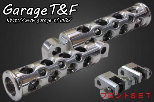 【抽選で最大100％Pバック】Garage T&F ガレージ ティーアンドエフ シャドウ400 コンバットフットペグ(ポリッシュ) フロント&リアSET 2000年まで SHA400FP02A