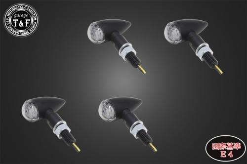 Garage T&F ガレージ ティーアンドエフ 超小型砲弾ウィンカー(LED)ブラック ダークレンズ仕様KIT ステーB SL151BKDB(2.0)