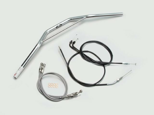 HARRICANE ハリケーン トラッカースペシャル ブリッジ付 ハンドルSET CB400SF VTEC Revo(08-13 ABS無し車) クロームメッキ H008-034C