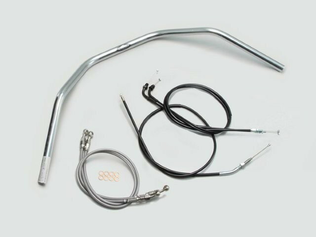 HARRICANE ハリケーン 130クラシックプルバック ハンドルSET CB400SB(05~07 NC39) クロームメッキ H011..