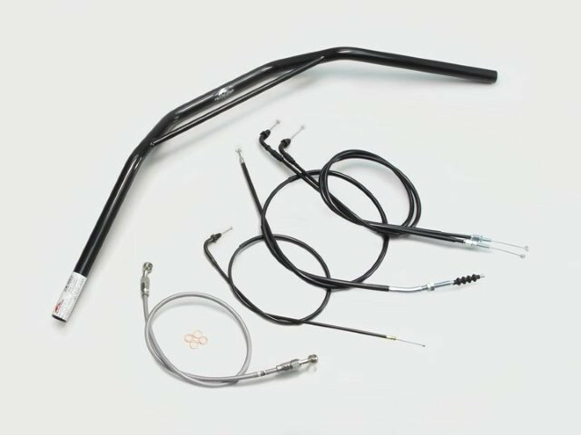 HARRICANE ハリケーン トラッカーHIGH ブリッジ付 ハンドルSET GB250クラブマン(95~) ブラック H016-031B