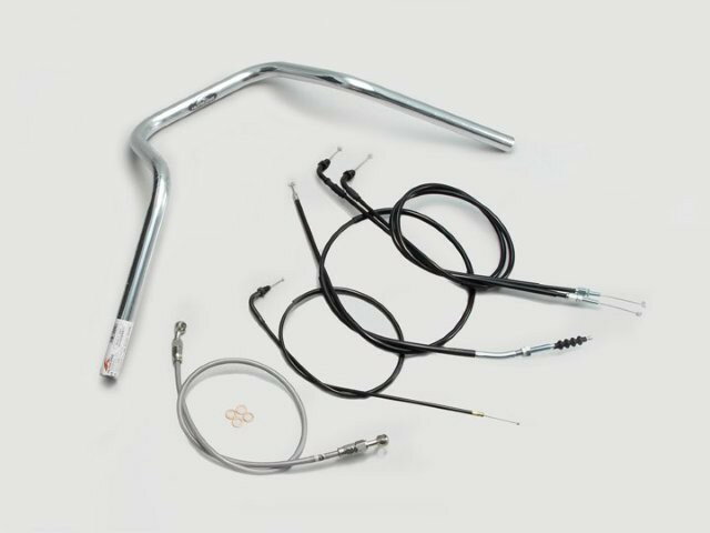 【対象ショップ限定！抽選で最大100％ポイントバック】 HARRICANE ハリケーン ナロー5型 ハンドルSET GB250クラブマン(95~) クロームメッキ H016-049C