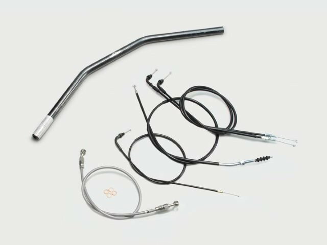 HARRICANE ハリケーン フラット2型 ハンドルSET GB250クラブマン(90-94) ブラック H028-008B