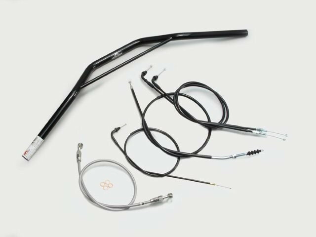 HARRICANE ハリケーン トラッカースペシャル ブリッジ付 ハンドルSET GB250クラブマン(90-94) ブラック H028-034B