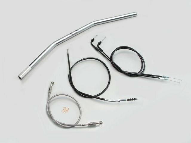 HARRICANE ハリケーン フラット4型ワイドTYPE ハンドルSET GB250クラブマン(90-94) クロームメッキ H028-059C