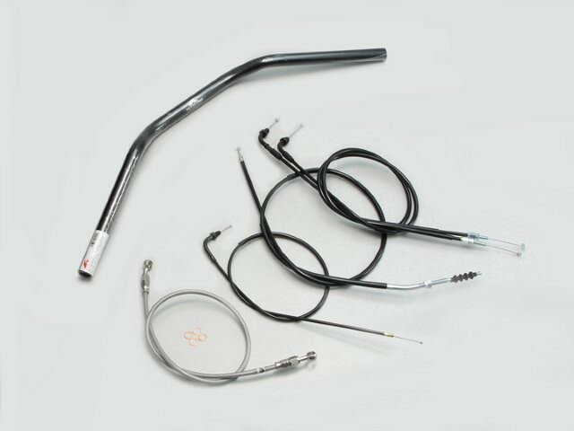 HARRICANE ハリケーン フラットコンチ2型 ハンドルSET GB250クラブマン(90-94) ブラック H028-062B