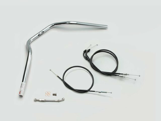 【抽選で最大100％ポイントバック】 HARRICANE ハリケーン POLICE 3型 ハンドルSET CB125R(JC79) クロームメッキ H033-067C