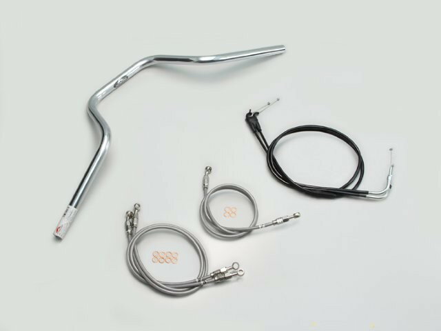 【対象ショップ限定！抽選で最大100％ポイントバック】 HARRICANE ハリケーン ヨーロピアン4型 ハンドルSET XJR1300(07- RP17J) クロームメッキ H301-073C