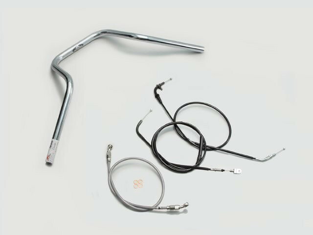 【対象ショップ限定！抽選で最大100％ポイントバック】 HARRICANE ハリケーン POLICE 5型 ハンドルSET バンバン200(-07 NH41A キャブ車) クロームメッキ H505-069C