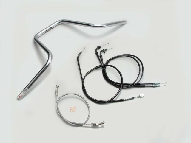 HARRICANE ハリケーン ストリートハンガー ハンドルSET ST250/E(~07 NJ4AA キャブレター車) クロームメ..