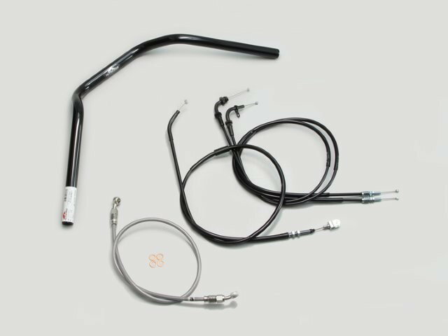 HARRICANE ハリケーン ナロー2型 ハンドルSET ST250/E(~07 NJ4AA キャブレター車) ブラック H506-046B