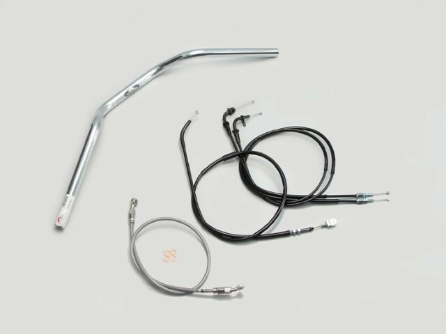 HARRICANE ハリケーン ヨーロピアン2型 ハンドルSET ST250/E(~07 NJ4AA キャブレター車) クロームメッ..