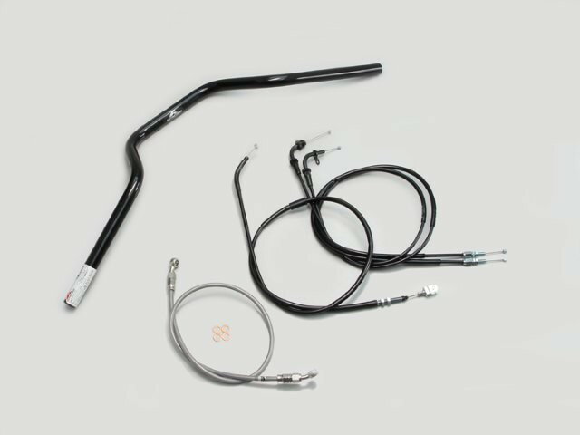 HARRICANE ハリケーン ヨーロピアン3型 ハンドルSET ST250/E(~07 NJ4AA キャブレター車) ブラック H506-072B