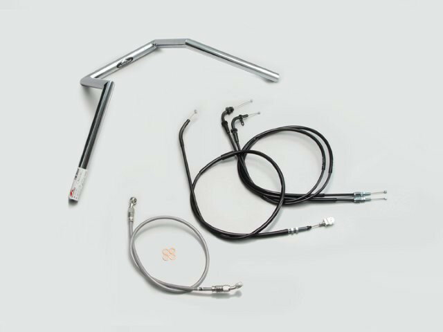 HARRICANE ハリケーン 200ロボット1型 ハンドルSET ST250/E(~07 NJ4AA キャブレター車) クロームメッキ H506-108C