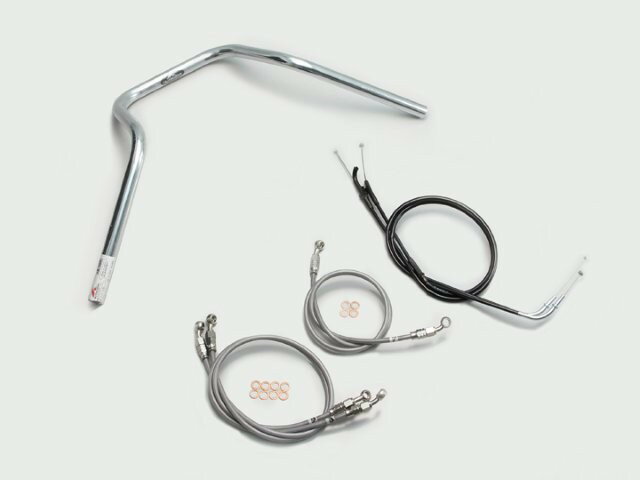 【抽選で最大100％ポイントバック】 HARRICANE ハリケーン ナロー5型 ハンドルSET ZRX1200 DAEG クロームメッキ H701-049C
