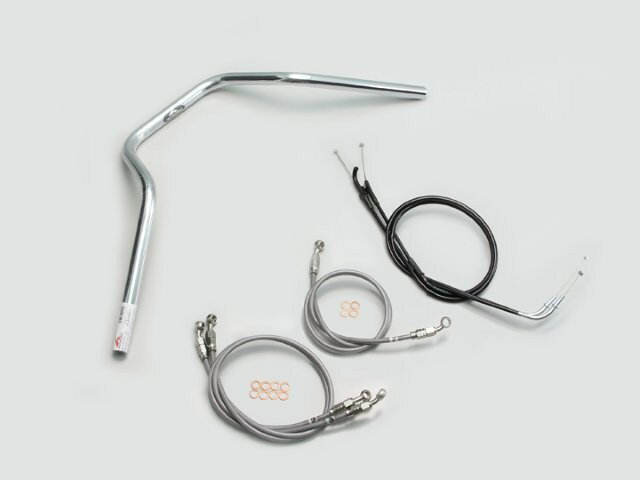 【抽選で最大100％ポイントバック】 HARRICANE ハリケーン POLICE 4型 ハンドルSET ZRX1200 DAEG クロームメッキ H701-068C