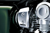 在庫有り 当日発送 Kawasaki 純正 W800/W800 STREET/W800 CAFE スロットルボディカバー(左)クローム 99994-1557(旧品番：99994-1225)