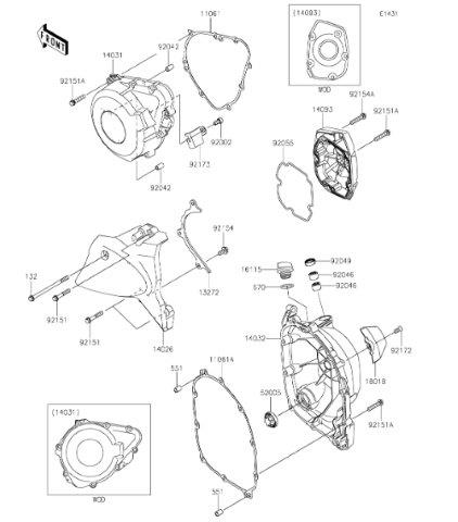 Kawasaki カワサキ純正 Z900RS ベアリング(ニードル) HK1210FM エンジンカバー周辺パーツ 92046-0034