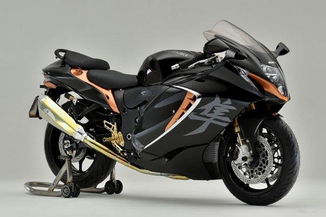 K-FACTORY ケイファクトリー マフラー GSX1300R 隼(21-) ハヤブサ チタン フルエキゾーストマフラー 2本出し ヘキサゴンサイレンサー 政府認証 JMCA認証 ゴールド 268KOPAC1M0000