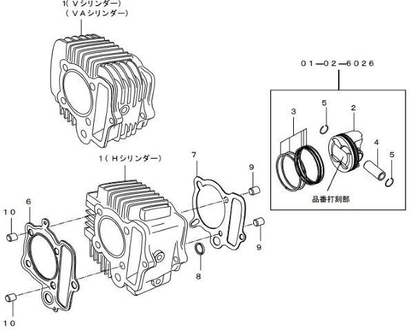 SP武川 SPタケガワ シリンダーキット (H-TYPE/106cc) 01-04-8010