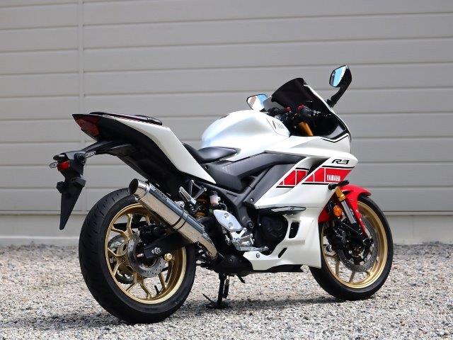 WR’S ダブルアールズ マフラー ラウンド・ステンレスサイレンサー スリップオン YZF-R3 BF2310JM