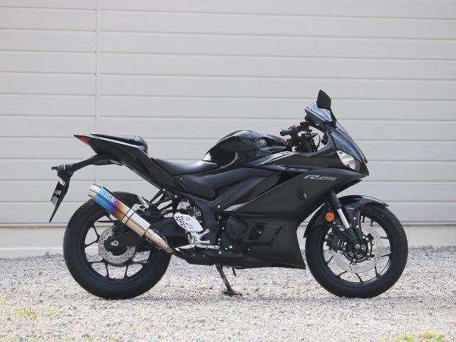 WR’S ダブルアールズ マフラー ラウンド・焼き色チタンサイレンサー スリップオン YZF-R25/MT-25 BK2270JM