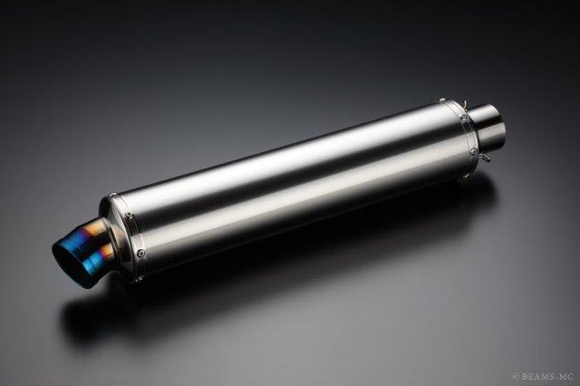 BEAMS ビームス マフラー スリップオン 汎用サイレンサーφ100x450mm チタンソリッド GPテール 【差込径】φ50.8 U102-01-002