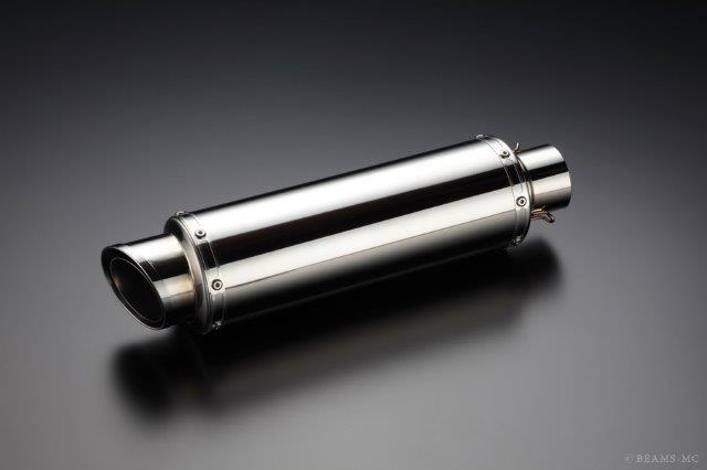 BEAMS ビームス マフラー スリップオン 汎用サイレンサーφ100x300mm ステンレス スラッシュテール 【差込径】φ60.5 U204-02-001