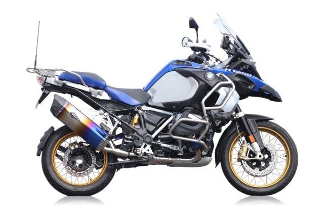 【抽選で最大100％Pバック】r's gear アールズギア スリップオンマフラー BMW R1250GS/GS-ADV('19〜)リアルスペック シングル チタンドラッグブルー RB22-C1SD