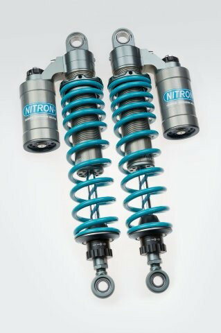【抽選で最大100％ポイントバック】 NITRON ナイトロン カラー:タイタニアム/ターコイズ TWIN SHOCK TWIN R3 Series リアショック HARLEY DAVIDSON Sportster 298mm TSHD03RT-TQ